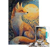 Jigsaw Puzzles 1000 Pieces for Teenagers Moonlit Fox Whispers Jigsaw 1000 Piece Relaxing Games Gifts Birthday Analysis And Logic (Size 50x75cm)