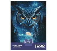 Jigsaw Puzzles 1000 Pieces for Teenagers Moonlit Owl & Deer Jigsaws for Adults Fun Games Perfect Decoration Unique Birthday And Gifts 70x50cm/1000pcs