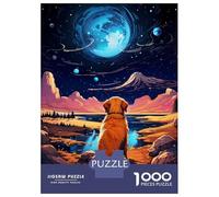 Jigsaw Puzzles 1000 Pieces for Teenagers Moonlit Vigil Teenager Puzzles Relax Games Stress Reliever Deal As Gifts for The Whole Family 38x26cm/1000pcs