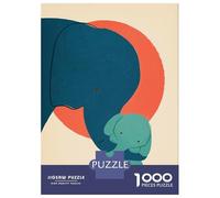 Jigsaw Puzzles 1000 Pieces for Teenagers Mother Elephant And Calf Jigsaw Puzzle Fun Games For Family Fun Deal As Gifts for The Whole Family 70x50cm/1000pcs