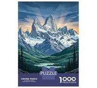 Jigsaw Puzzles 1000 Pieces for Teenagers Mount Fitz Roy Patagonia Argentina Jigsaws for Adults Relax Games Staycation Kill Time Help The Brain Exercise 38x26cm/1000pcs