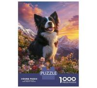 Jigsaw Puzzles 1000 Pieces for Teenagers Mountain Dog Sunset Adult Jigsaw Puzzle Fun Games Improve Memory Help The Brain Exercise 52x38cm/1000pcs
