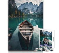 Jigsaw Puzzles 1000 Pieces for Teenagers Mountains at Lake Nature Perfect for Relaxing Evenings Tight Fit Precision Cut Play Toy Size 38x26cm