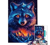 Jigsaw Puzzles 1000 Pieces for Teenagers Mountains Raccoon Fire Puzzle for Adults Hands-on Game Difficult Hard Stress Reduction Gifts (Size 50x75cm)