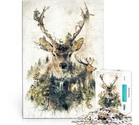 Jigsaw Puzzles 1000 Pieces for teenagers My nature surrealism original art of the deer Familienspaß Geburtstagsgeschenk38x26cm