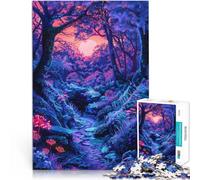 Jigsaw Puzzles 1000 Pieces for teenagers Mysterious Forest Glow Präzisionsschnitt einzigartiges Herausforderungsspiel52x38cm