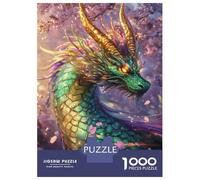 Jigsaw Puzzles 1000 Pieces for Teenagers Mystic Dragon Bloom Adult Jigsaw Hands-on Game Presents for Women for Birthday, Chrismas 70x50cm/1000pcs