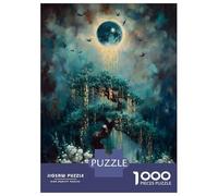 Jigsaw Puzzles 1000 Pieces for Teenagers Mystical Tree Under A Glowing Moon Adult Jigsaw Puzzle Fun Games Improve Memory Help The Brain Exercise 70x50cm/1000pcs