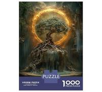Jigsaw Puzzles 1000 Pieces for Teenagers Mystical Tree with Fire Ring Jigsaws for Adults Toy Wall Decor Analysis And Logic Help The Brain Exercise 52x38cm/1000pcs