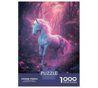 Jigsaw Puzzles 1000 Pieces for Teenagers Mystical Unicorn In Forest Jigsaws for Adults Fun Games Perfect Decoration Unique Birthday And Gifts 52x38cm/1000pcs