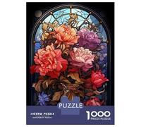 Jigsaw Puzzles 1000 Pieces for Teenagers Nature Flowers Glass Jigsaws for Adults Fun Games Perfect Decoration Unique Birthday And Gifts 70x50cm/1000pcs