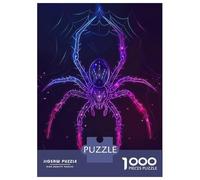 Jigsaw Puzzles 1000 Pieces for Teenagers Neon Spider Animal Jigsaw for Adults Toy Wall Decor Precision Cutting Stress Reduction Gifts 70x50cm/1000pcs