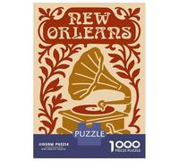 Jigsaw Puzzles 1000 Pieces for Teenagers New Orleans Vintage Phonograph Art Jigsaw Puzzle Fun Games For Family Fun Deal As Gifts for The Whole Family 70x50cm/1000pcs