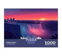 Jigsaw Puzzles 1000 Pieces for Teenagers Niagara Falls at Sunset Jigsaw for Adults Relaxing Games Improve Memory Stress Reduction Gifts 52x38cm/1000pcs