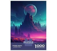 Jigsaw Puzzles 1000 Pieces for Teenagers Nocturnal Synthwave Peaks Puzzle for Adults Brain Teaser Game Stress Reliever for Birthday, Chrismas 38x26cm/1000pcs