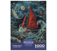Jigsaw Puzzles 1000 Pieces for Teenagers Ocean Adventure Sailing Through Waves Puzzle for Adults Family Games Enhance Memory Deal As Gifts for The Whole Family 52x38cm/1000pcs