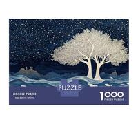 Jigsaw Puzzles 1000 Pieces for Teenagers Ocean Tree with Stars Jigsaws for Adults Fun Games Perfect Decoration Unique Birthday And Gifts 52x38cm/1000pcs