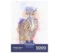 Jigsaw Puzzles 1000 Pieces for Teenagers Owl Fractal Colored Jigsaws for Adults Toy Wall Decor Analysis And Logic Help The Brain Exercise 38x26cm/1000pcs