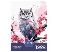 Jigsaw Puzzles 1000 Pieces for Teenagers Owl Watercolor Puzzles for Adults DIY Toys Precision Cutting Help The Brain Exercise 38x26cm/1000pcs