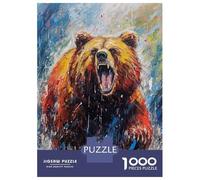 Jigsaw Puzzles 1000 Pieces for Teenagers Palette Bear Painting Puzzle for Adults Brain Teaser Game Stress Reliever for Birthday, Chrismas 38x26cm/1000pcs