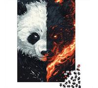 Jigsaw Puzzles 1000 Pieces for Teenagers Panda Vs. Bear Art Print-1 Adult Jigsaw Hands-on Game But Fun And Humorous Stress Reduction Gifts 70x50cm/1000pcs