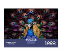 Jigsaw Puzzles 1000 Pieces for Teenagers Peacock Feathers Wall Mural-1 Jigsaw for Adults DIY Toys But Fun And Humorous Help The Brain Exercise 70x50cm/1000pcs