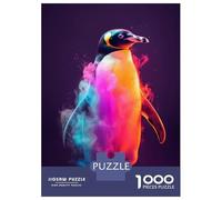 Jigsaw Puzzles 1000 Pieces for Teenagers Penguin Neon Jigsaw for Adults Toy Wall Decor Precision Cutting Stress Reduction Gifts 52x38cm/1000pcs