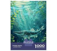 Jigsaw Puzzles 1000 Pieces for Teenagers Pike Fish Underwater Adult Jigsaw Hands-on Game Wall Art Deal As Gifts for The Whole Family 38x26cm/1000pcs