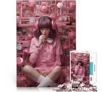 Jigsaw Puzzles 1000 Pieces for teenagers Pink Noise Bliss Brain intelligence challenge addictive toys 50x75cm Birthday Gift for and Age 14