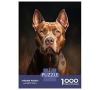 Jigsaw Puzzles 1000 Pieces for Teenagers Pit Bull Portrait Jigsaws for Adults Relax Games Staycation Kill Time Help The Brain Exercise 70x50cm/1000pcs