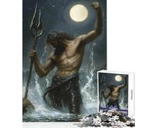 Jigsaw Puzzles 1000 Pieces for Teenagers Poseidon Rising from The Sea Joyful Shared Home Pastime Fun Thoughtful Selection (50x75cm)