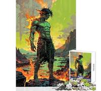 Jigsaw Puzzles 1000 Pieces for Teenagers Prometheus Guardian of Primordial Flame Jigsaw 1000 Piece Anti-Stress Toys Birthday Gifts Improve Memory (38x52cm)