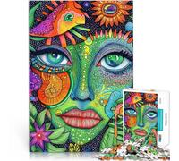 Jigsaw Puzzles 1000 Pieces for teenagers Psychedelic Woman Portrait Hand speed competition Enhance love between couples 26x38cm