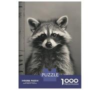 Jigsaw Puzzles 1000 Pieces for Teenagers Raccoon Mugshot Criminal Puzzle for Adults Brain Teaser Game Stress Reliever for Birthday, Chrismas 38x26cm/1000pcs