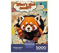 Jigsaw Puzzles 1000 Pieces for Teenagers Red Panda Comic Book Page Breakout Puzzle for Adults Family Game Staycation Kill Time Stress Reduction Gifts 70x50cm/1000pcs