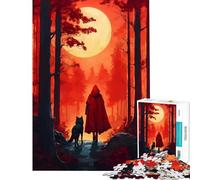Jigsaw Puzzles 1000 Pieces for Teenagers Red Riding Hood And The Wolf Learning Educational Toys Educational Games Wall Decoration Birthday Gifts (Size 50x75cm)