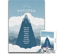 Jigsaw Puzzles 1000 Pieces for Teenagers Road to Success Mountain Illustration Toys Educational Games Tough Challenge Gift For Birthdays Size 50x75cm
