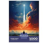 Jigsaw Puzzles 1000 Pieces for Teenagers Rocket Launch Sky Jigsaw for Adults Relaxing Games Improve Memory Stress Reduction Gifts 38x26cm/1000pcs