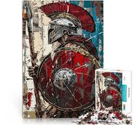 Jigsaw Puzzles 1000 Pieces for teenagers Roman Warrior Illustration Denkspiel Geeignet für die Schreibtischdekoration75x50cm