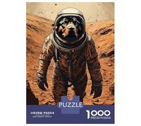 Jigsaw Puzzles 1000 Pieces for Teenagers Rottweiler Astronaut Mars Teenager Puzzles Relax Games Stress Reliever Deal As Gifts for The Whole Family 38x26cm/1000pcs
