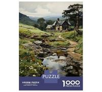 Jigsaw Puzzles 1000 Pieces for Teenagers Rustic Cabin in The Mountains Puzzle for Adults Family Games Enhance Memory Deal As Gifts for The Whole Family 52x38cm/1000pcs