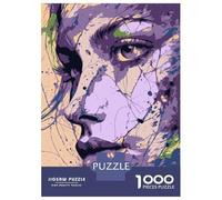 Jigsaw Puzzles 1000 Pieces for Teenagers Sad Face Puzzle for Adults Brain Teaser Game Stress Reliever for Birthday, Chrismas 70x50cm/1000pcs