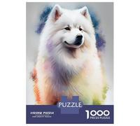 Jigsaw Puzzles 1000 Pieces for Teenagers Samoyed Drawn Puzzles for Adults DIY Toys Precision Cutting Help The Brain Exercise 70x50cm/1000pcs