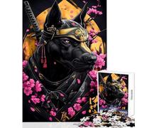 Jigsaw Puzzles 1000 Pieces for Teenagers Samurai Boxer Dog Educational Toy Birthday Gifts Educational Games Help The Brain Exercise size 38x52cm