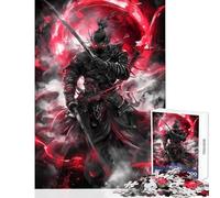 Jigsaw Puzzles 1000 Pieces for Teenagers Samurai Warrior in Red Educational Toy Birthday Gifts Educational Games Help The Brain Exercise size 38x26cm