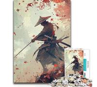 Jigsaw Puzzles 1000 Pieces for Teenagers Samurai Warrior Japanese Challenging Game Toys Pattern Assembly Gifts Ideas (38x52cm)