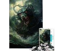 Jigsaw Puzzles 1000 Pieces for Teenagers Sea Monsters Rage Learning Educational Toys Hands-on Game For Family Fun Gifts Ideas (Size 38x52cm)