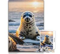 Jigsaw Puzzles 1000 Pieces for Teenagers Seals in North Pole Toys Educational Games Tough Challenge Gift For Birthdays Size 38x52cm