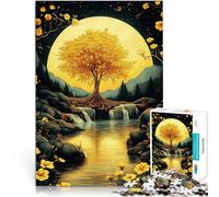 Jigsaw Puzzles 1000 Pieces for teenagers Serenity Beneath the Golden Canopy Entspannungsspiele Perfekte Dekoration75x50cm