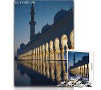 Jigsaw Puzzles 1000 Pieces for Teenagers Sheikh Zayed Grand Mosque Toy Intellectual Game Enhance Memory Gift Birthday Size 50x75cm
